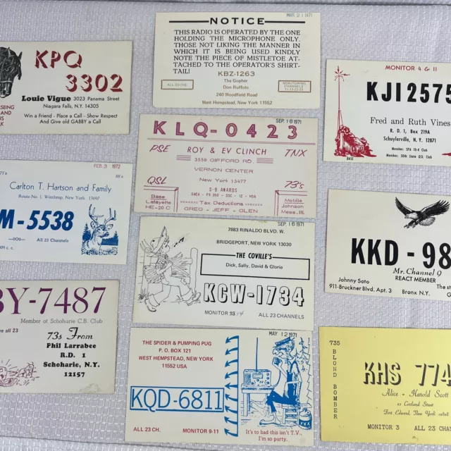 Vintage Radio Cards Amateur Radio Qsl Cards Lot New York Qsl Radio Cards Lot 10 1999 Picclick