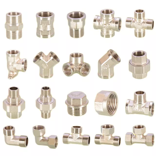 1/2"(20mm) Brass Adapters Bsp Female/Male Thread Pipe Joiner Connector Fitting