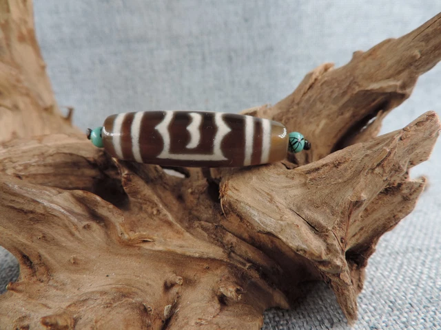 Energy Ancient Tibetan Old Agate Dzi Beads Amulet for Pendant Gzi Bead E15