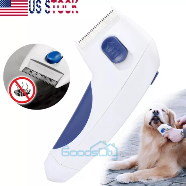 Flea Electric Flea Comb Great for Dogs & Cats Pet Brush Anti Tick Control
