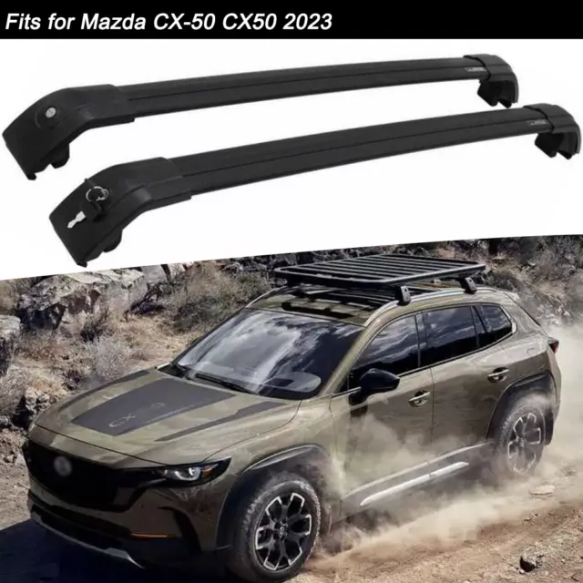 2023 2024 MAZDA CX50 Cross Bars in Silver (Roof Rack Required