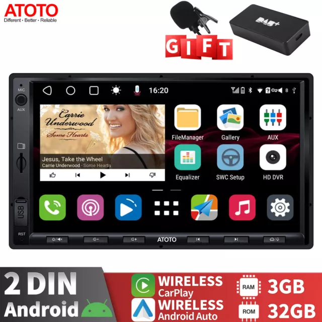 ATOTO S8 Standard Doppel-DIN Mit DAB+ Android Autoradio 7 Zoll Radio BT 3GB+32GB