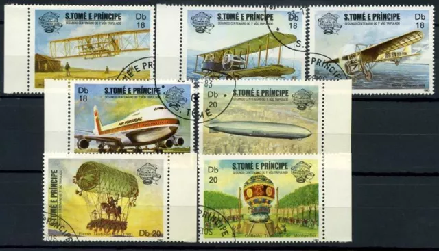 Saint Thomas and Prince Islands 1983 Mi. 830-836 Used 100% aviation Years