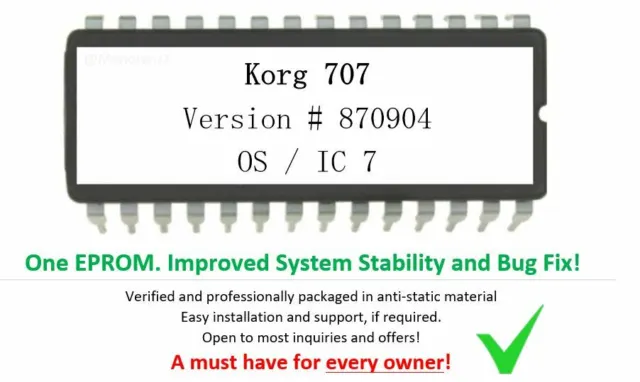 Korg 707 - Version 870904 Firmware OS Update Upgrade