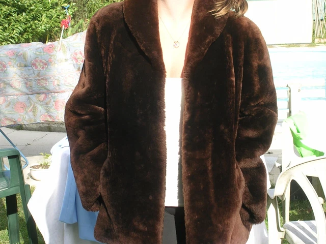 VESTE VINTAGE FOURRURE mouton dor 1953 EUR 45 00 PicClick FR