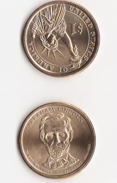 USA - 1 Dollar 2010 - D UNC Abraham Lincoln - 16th President Lemberg-Zp
