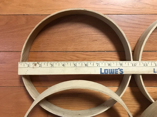 "Lote de 4 aros marcos de 10"" cestas de roble natural de 1 3/8" 4