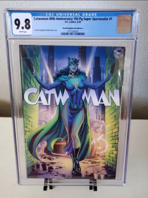 Catwoman 80th Anniversary #1 CGC 9.8 J Scott Campbell Edition G Variant Cover