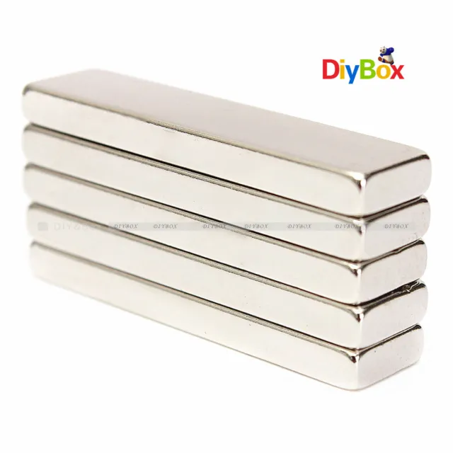 5PCS N52 40x10x4mm Big Strong Block Bar Fridge Magnets Rare Earth Neodymium DIY