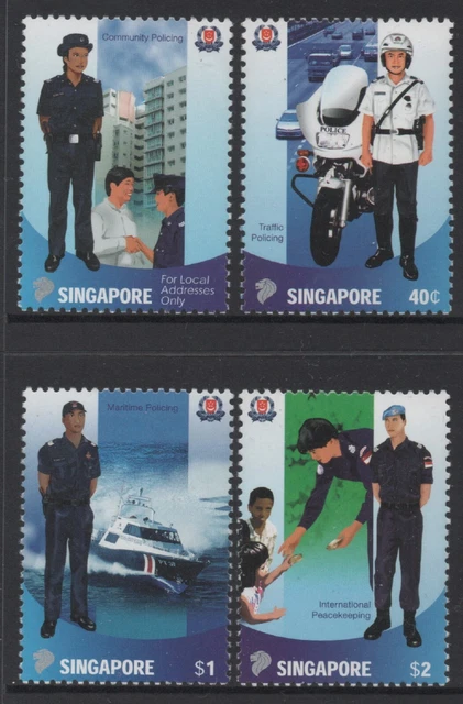 Singapore 2003 Police Force set of 4 MUH