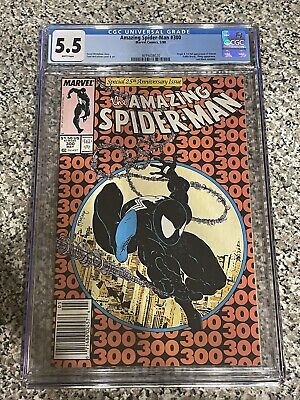 AMAZING SPIDER-MAN #300 Newsstand  (Marvel,5/1988) CGC 5.5 Venom! Todd McFarlane