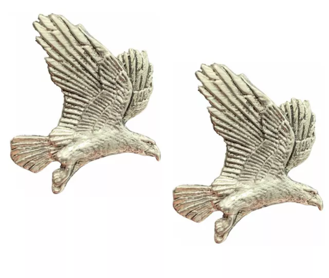 2X Águila Hecho a Mano De Peltre Inglés Pin de Solapa Insignias -pag