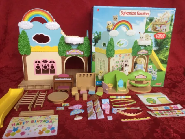 Sylvanian Families bundle. Rainbow Nursery boxed complete + nursery bathroom set