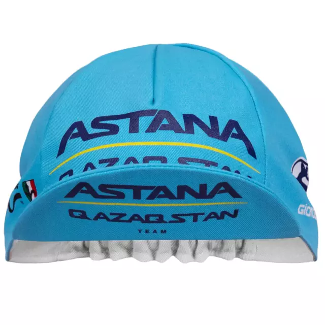 Giordana Astana Pro Team Cycling Cap UCI World Tour Aqua Blue / Turquoise Wilier