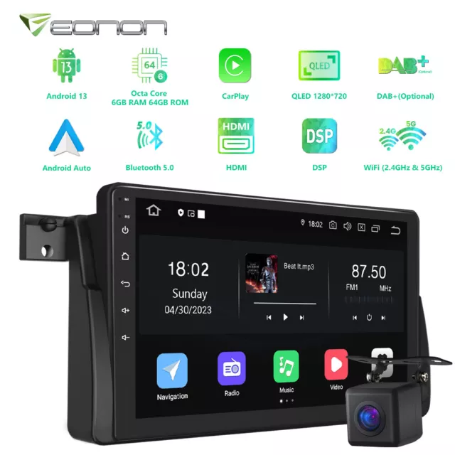 Für BMW E46 M3 Eonon E46A12S 8Kern 6+64 Android 13 Autoradio 9" Navi CarPlay RDS