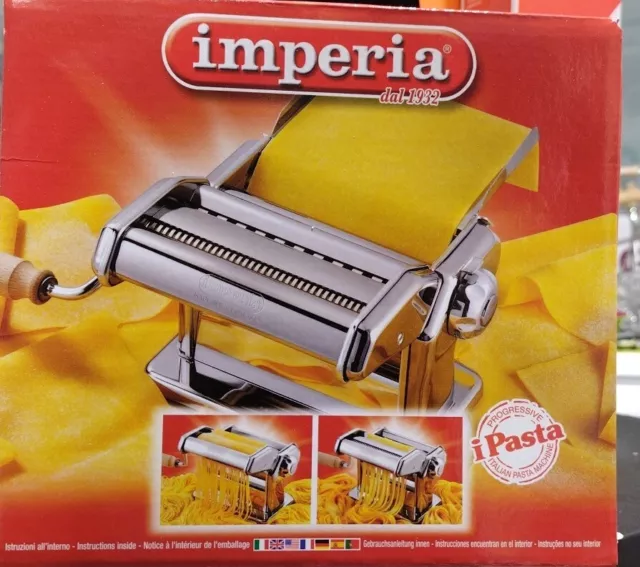 Imperia Ipasta Máquina para Pasta Manual de Acero Cromado