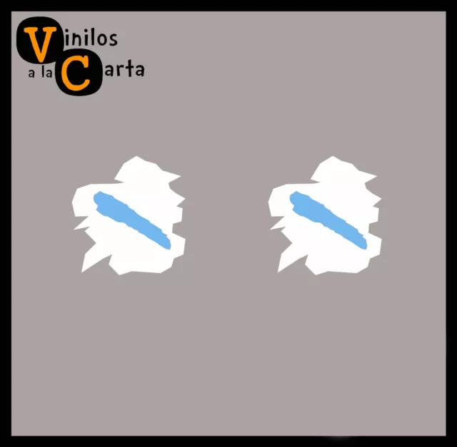 2 x Bandera Galicia Vinilo adhesivo Pegatina Sticker coche moto casco