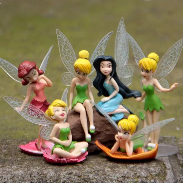 6 Pcs Flower Fairy Pixie Fly Wing Family Miniature Artificial Garden Ornament