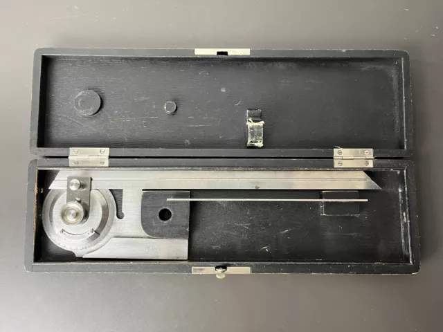 Vintage Carl Zeiss Jena Bevel Protractor Machinist Tool