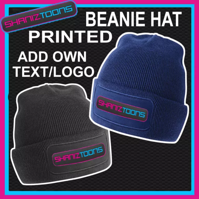 Beanie Hat Personalised With Your Own Logo/Text Boxing Sports Gym Club Team