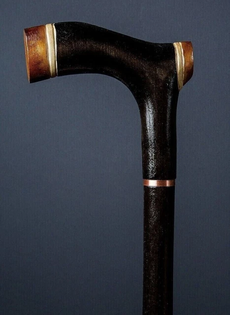Canne De Marche En Bois Avec Tête De Loup – Style Victorien, Reproduction Artisanale (Inde)