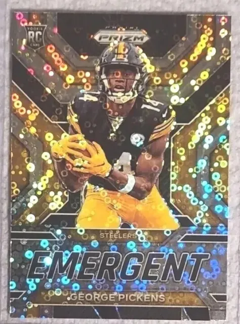 2022 Panini Prizm GEORGE PICKENS No Huddle Disco Siver / HOLO #E-17 Rookie RC