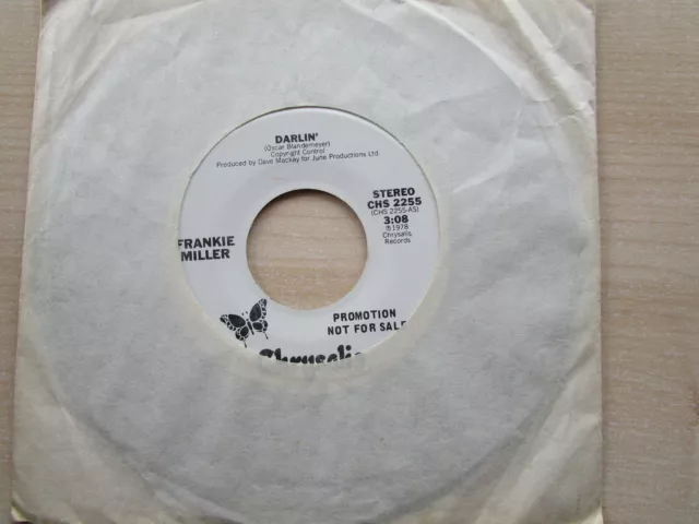 Frankie Miller   Darlin'   7" Hit Record  US promo