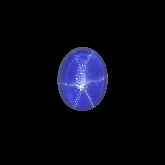 Beautiful 6 Rays Blue Star Sapphire 2.40 CT Loose Oval Cabochon Gem for Bracelet