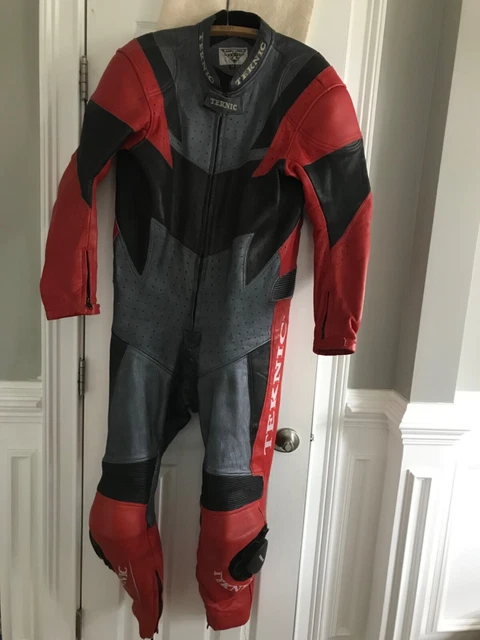TEKNIC Leather Motorcycle Racing 1 pc Men's Suit Size 48 58