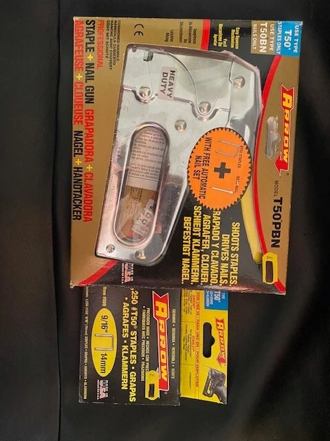 FRECCIA T-50PBN T50PBN PINZATRICE PER IMPIEGHI GRAFFETTATRICE E CHIODATRICE PISTOLA IN BASE più supporti