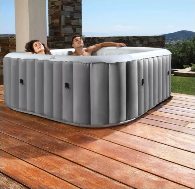 SPA Piscina idromassaggio Spa gonflabile in PVC - 6 posti - 185x185x65 cm