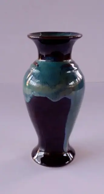 Vintage Art Pottery Vase Drip Glaze Art Deco 8"x4"