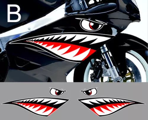 Autocollant Requin noir - Scoot 50 Racing