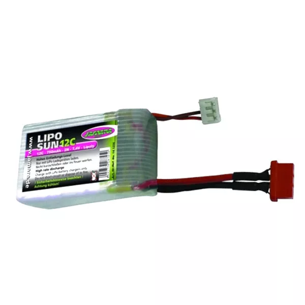 Batteria Elicottero Aereo Barca Liposun Lipo 7.4V 500Mah 2N 12C Jamara 141256