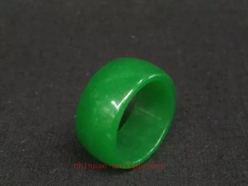 Collection Chinese Natural Green Jade Carving Ring or Pendant Pretty Decoration