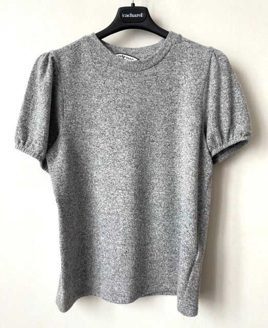 Pull NAF NAF Noir à Col V Avec Strass - Taille S/36 - Occasion En Très Bon état