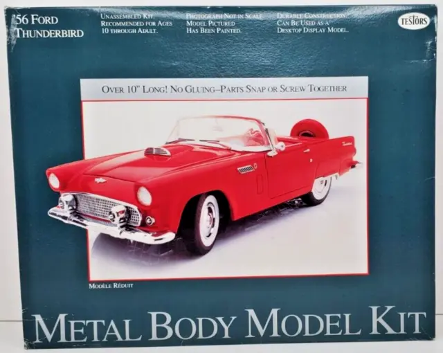 Testors '56 Ford Thunderbird White Metal Body Model Kit 171 Sealed New Old Stock