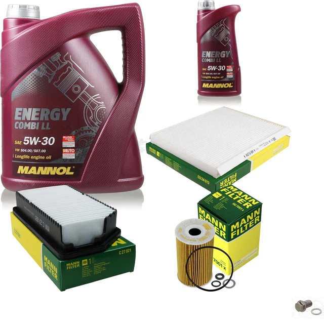 Mann-Filter Controllo Set 6 L mannol Energy Combi Metallo 5W-30 per Hyundai