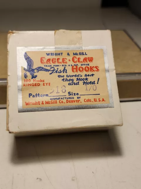NEW SEALED VINTAGE Wright & McGill Company (Eagle Claw) Hooks 3/0 Style 80  (100) $19.99 - PicClick
