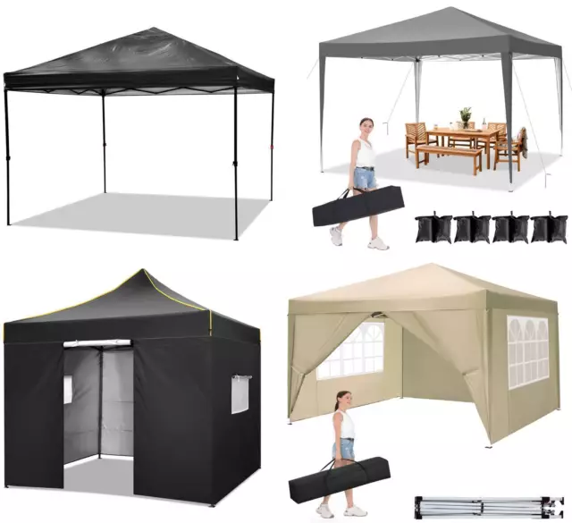 Pavillon 3x3m Wasserdicht Gartenzelt Faltpavillon Partyzelt Pop Up Pavillion DHL