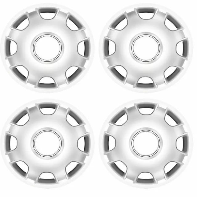4x Silver 15" Inch Deep Dish Van Wheel Trims Hub Caps For Peugeot Boxer