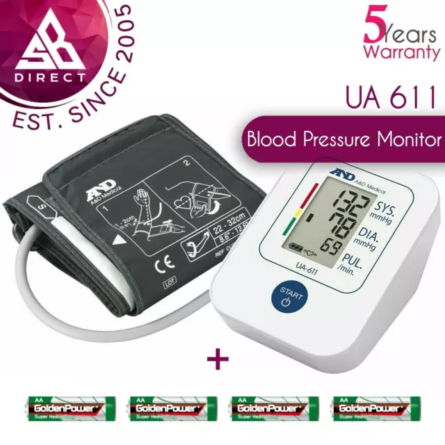 A&D Medical UA-611 Supérieur Bras Sang Pression Digittal Moniteur 30 Lecture USB