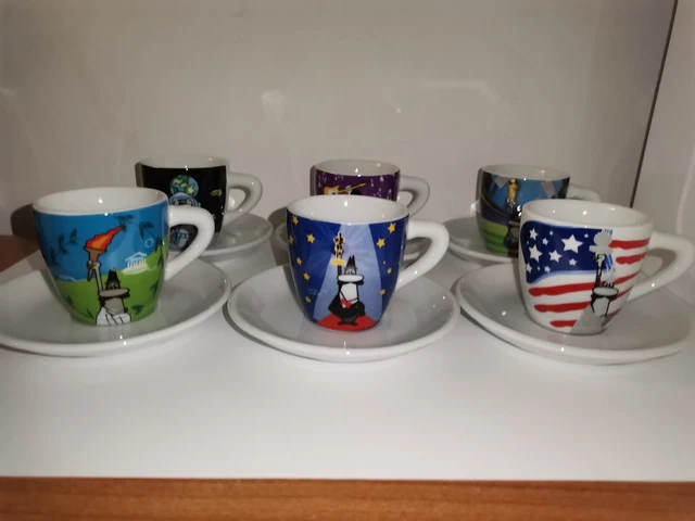 Set 3 Tazzine Da Caffè Apulia Con Cucchiaino - Ceramica Colorata Motivo Spirale, Lavabile In Lavastoviglie, 90 Ml - Foto 10