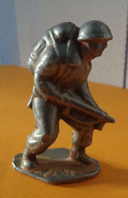 Figurine Ancienne Quiralu Saxophoniste Du Cirque - Aluminium - France - Très Bon état