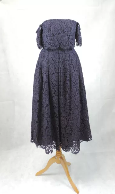 ASOS Off the Shoulder Lace Prom Midi Dress Navy Size UK 10 rrp £120 DH191 JJ 15