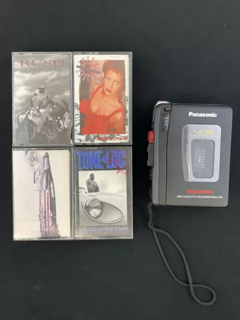 Panasonic Portable Mini Cassette Recorder/ Various Tape lot Tested & Working
