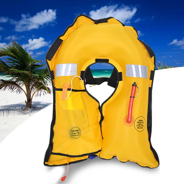 Auto Inflatable Life Jacket Pfd Adult Fishing Vest Water Swimming Survival Kayak