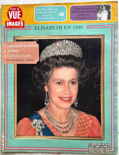 POINT DE VUE n° 1641 du 11 Janvier 1980 Reine Elisabeth II d'Angleterre en 1980