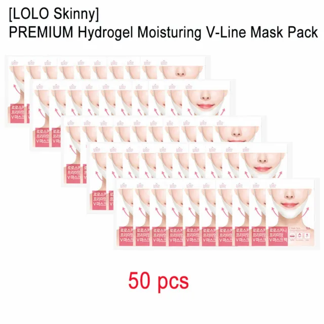 [LOLO Skinny] PREMIUM Hydrogel Moisturing V-Line Sheet Mask Pack 50 pcs