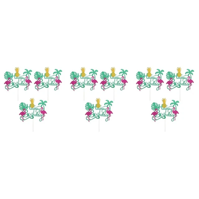 Festone Compleanno Fenicotteri Rosa – Decorazione Tropicale Hawaiana Luau – Ghirlanda Di Carta
